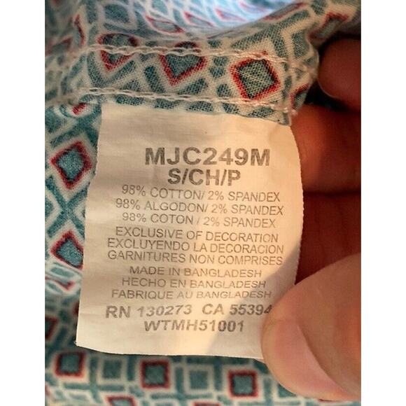 Wrangler 20x Competition Long Sleeve Shirt Small Men’s Blue Pearl Snap Front - Picture 4 of 8